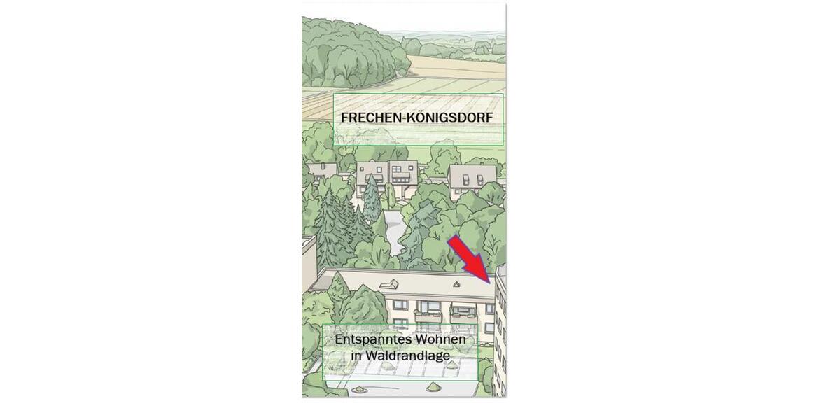 Frechen-Königsdorf - gut geschnittene 2,5-Zimmer Wohnung mit Balkon - Etagenwohnung Frechen Königsdorf | Angebot:25874456