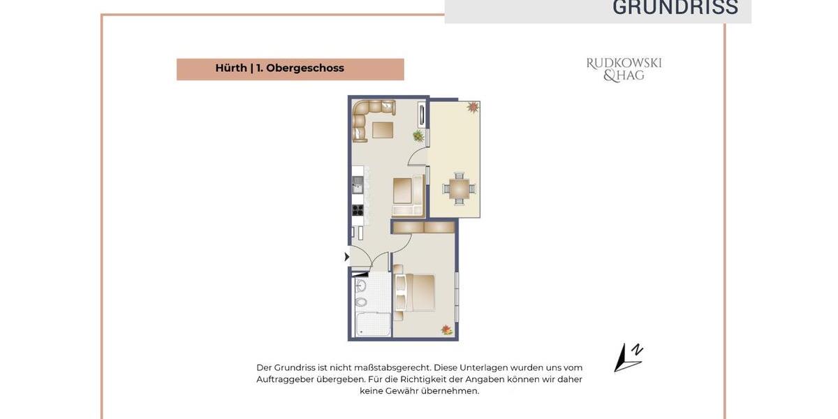 Etagenwohnung Hürth - 2 Zimmer, 51 m&sup2;, 1.049&euro; | Angebot:25580148