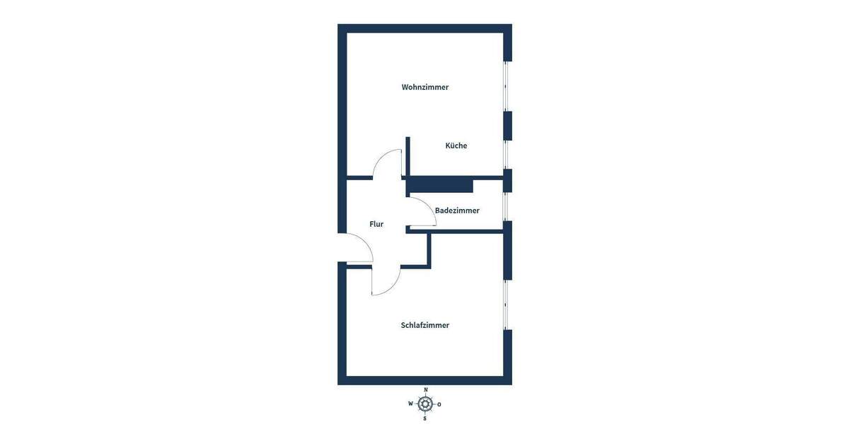 Etagenwohnung Köln Niehl - 2 Zimmer, 40 m&sup2;, 192.000&euro; | Angebot:25156390
