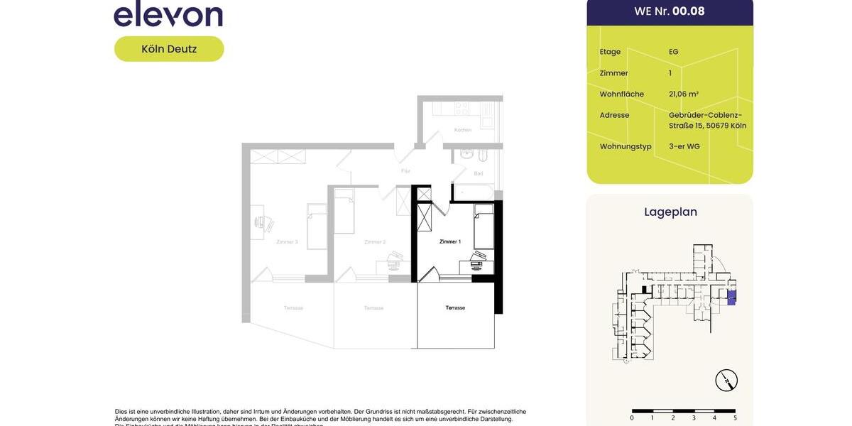 Möbliertes Zimmer in Frauen-WG in zentraler Lage für Studenten und Azubis 1 zimmer