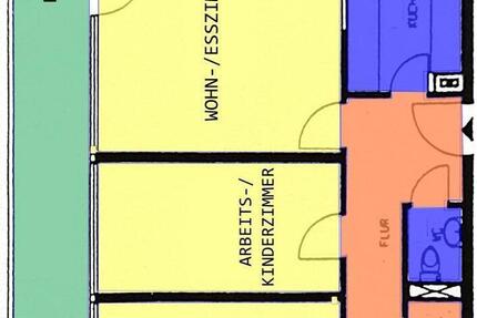 Rodenkirchener Auenviertel, Rheinlage, schöne 3-Zimmer Wohnung mit umlaufendem Balkon und TG-Stpl.