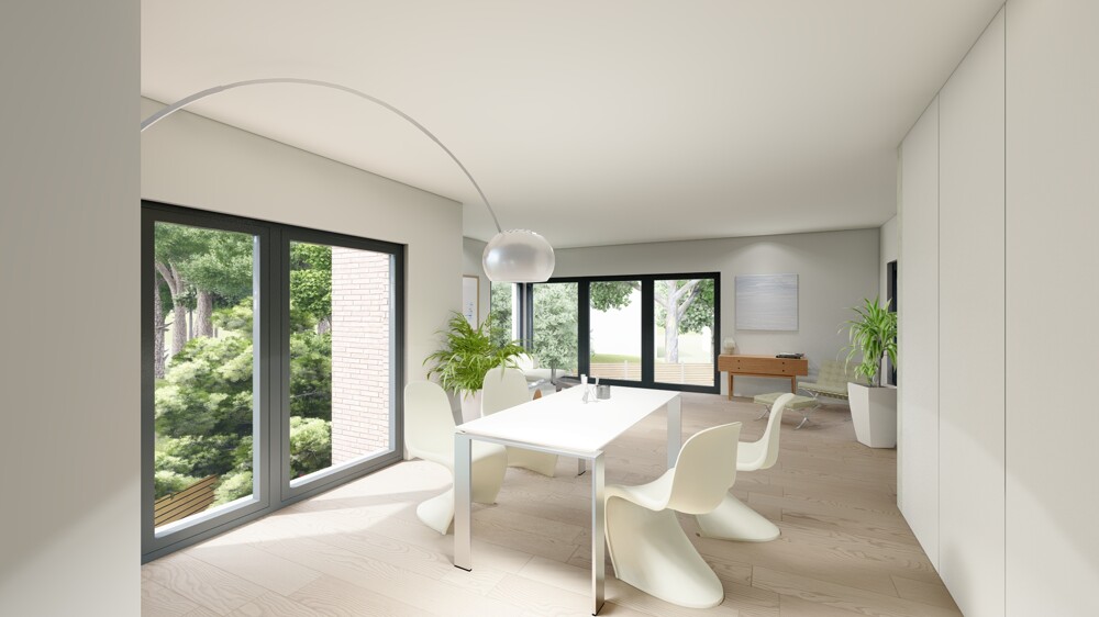 Architektenvilla am Waldrand - Bauhausbungalow mit Dachterrasse, Doppelgarage und exklusiver Privatsphäre - Villa Bensberg Bensberg | Angebot:27338480
