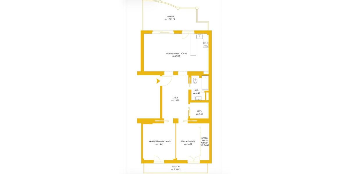 Einfamilienhaus Düsseldorf Stadtbezirk 3 - 3 Zimmer, 94 m&sup2;, 2.050&euro; | Angebot:25541229