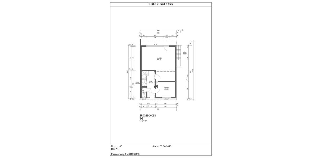 Doppelhaushälfte Köln Kalk - 6 Zimmer, 130 m&sup2;, 575.000&euro; | Angebot:26957888