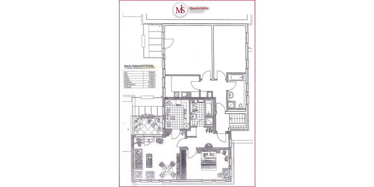 Highlight… traumhafte 2 Zimmer Penthouse-Wohnung im Dreikönigenviertel 2 zimmer