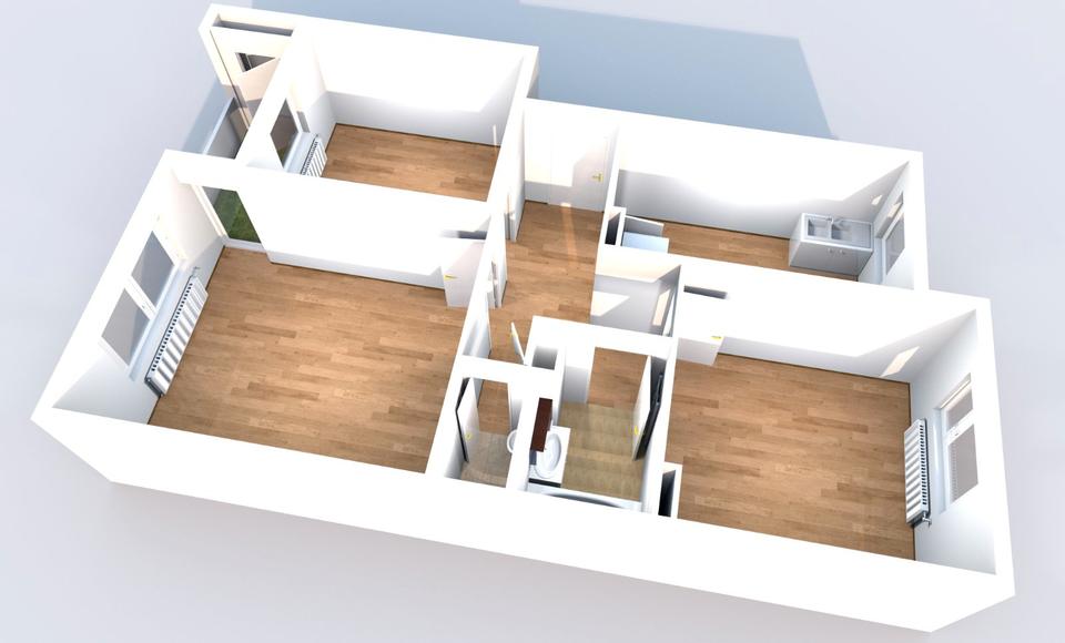 Etagenwohnung Köln Heimersdorf - 3 Zimmer, 77 m&sup2;, 300.000&euro; | Angebot:26505310