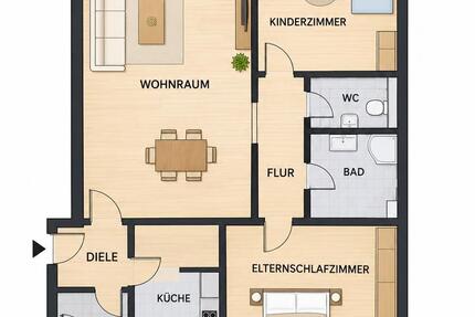 Wohnung Neuss Augustinusviertel - 3 Zimmer, 77 m&sup2;, 221.000&euro; | Angebot:27435074