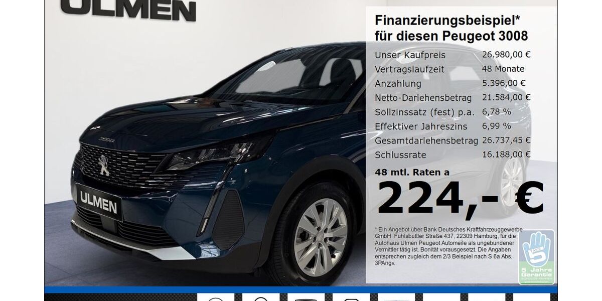 Peugeot 3008 20.671 km 25.980 &euro; Düsseldorf 40233