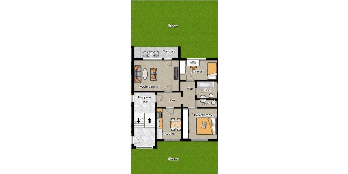 Terrassenwohnung Wesseling - 3 Zimmer, 76 m&sup2;, 265.000&euro; | Angebot:26875049