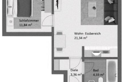 Wohnung Düsseldorf Stadtbezirk 6 - 2 Zimmer, 44 m&sup2;, 125.000&euro; | Angebot:26406441