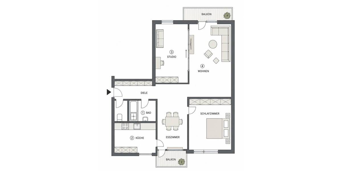 Etagenwohnung Frechen Königsdorf - 3 Zimmer, 81 m&sup2;, 312.000&euro; | Angebot:26875417