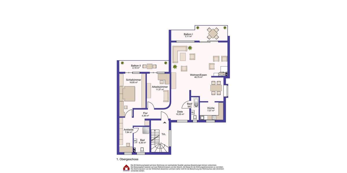Eigentumswohnung mit Kamin, EBK, 2 Balkone, 3 Zimmer in ruhiger Wohnlage 3 zimmer