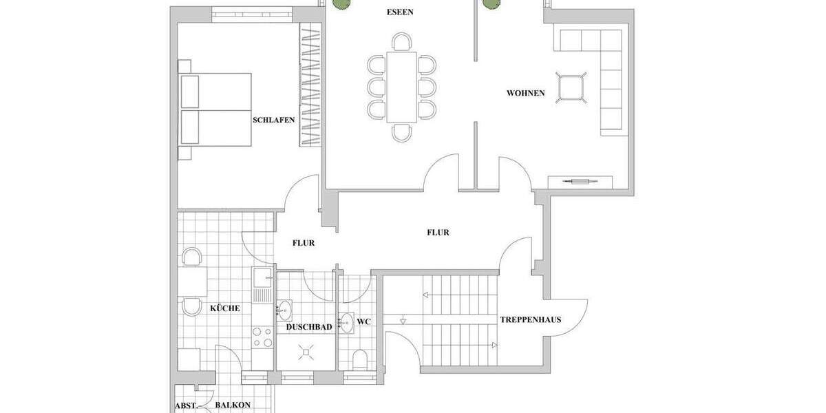 Etagenwohnung Düsseldorf Carlstadt - 3 Zimmer, 90 m&sup2;, 595.000&euro; | Angebot:25288952