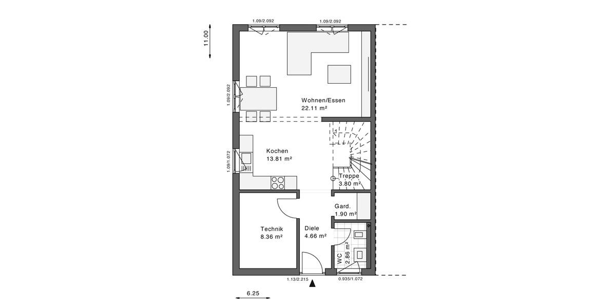 Doppelhaushälfte Neuss Weissenberg - 3 Zimmer, 116 m&sup2;, 515.200&euro; | Angebot:25817622