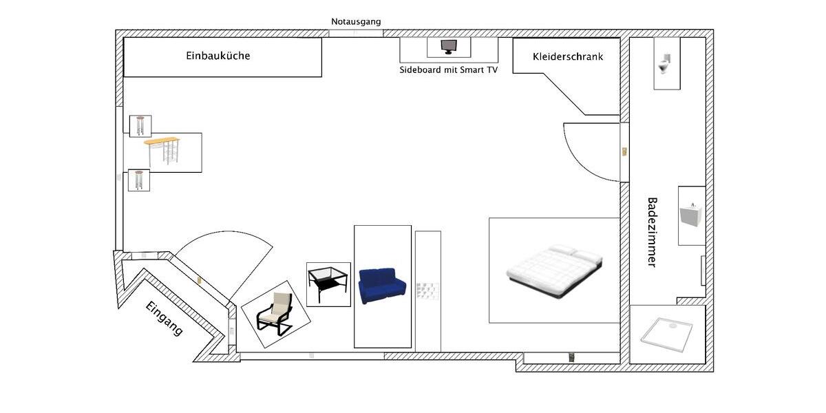 Erdgeschoßwohnung Hürth - 1 Zimmer, 41 m&sup2;, 985&euro; | Angebot:24354471