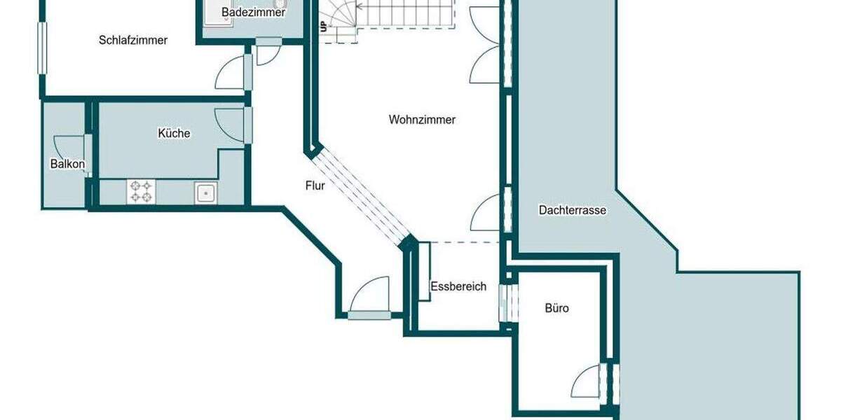 Lichtdurchflutete Penthouse-Maisonette mit Dachterrasse - stilvolles Wohnen in gefragter Lage 4 zimmer